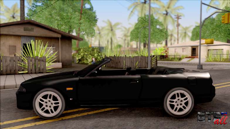 Nissan Skyline R33 Cabrio для GTA San Andreas - вид сбоку