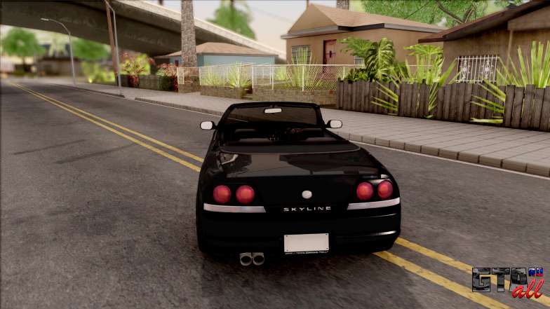 Nissan Skyline R33 Cabrio для GTA San Andreas - вид сзади