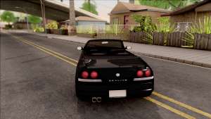 Nissan Skyline R33 Cabrio для GTA San Andreas - вид сзади