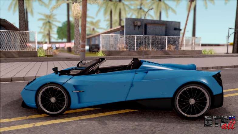 Pagani Huayra Roadster для GTA San Andreas - вид сбоку