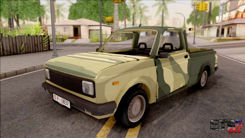 Zastava Poly 1.1 Vojni Auto для GTA San Andreas - вид спереди