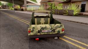 Zastava Poly 1.1 Vojni Auto для GTA San Andreas - вид сзади