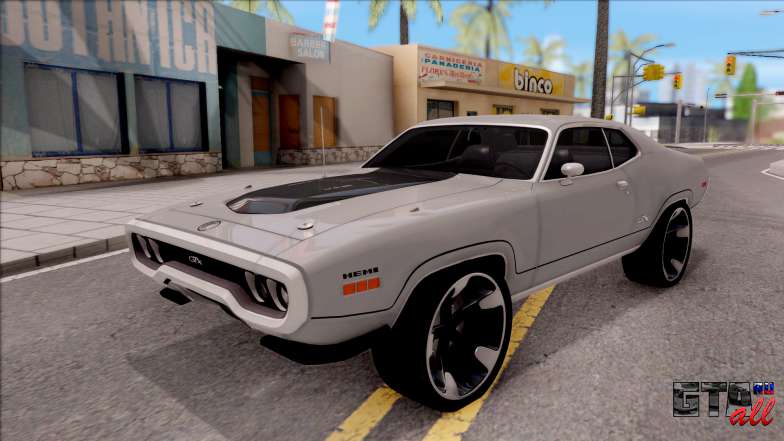 Plymouth GTX 1972 v2 для GTA San Andreas - вид спереди