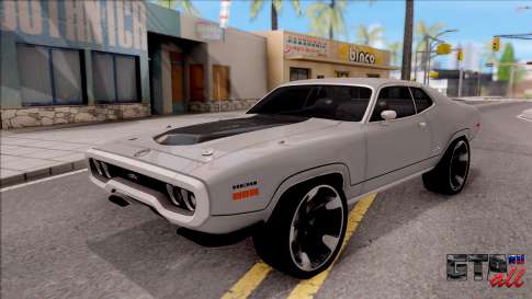 Plymouth GTX 1972 v2 для GTA San Andreas - вид спереди