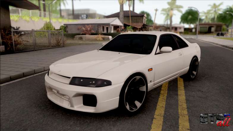 Nissan Skyline R33 v2 для GTA San Andreas - вид спереди