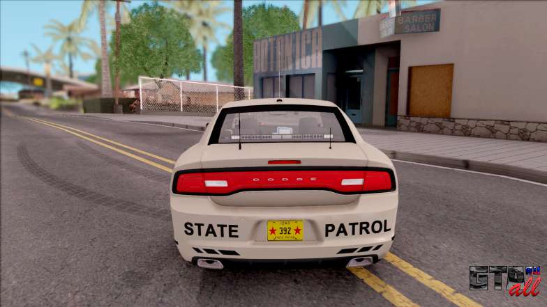 Dodge Charger Slicktop 2012 Iowa State Patrol для GTA San Andreas - вид сзади