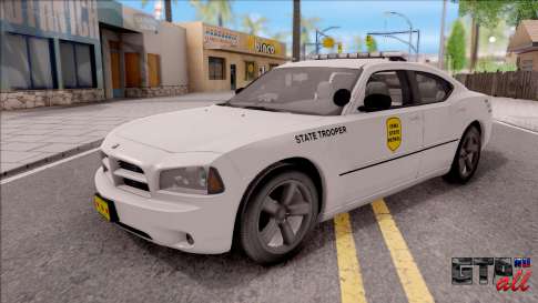 Dodge Charger Silver 2007 Iowa State Patrol для GTA San Andreas - вид спереди