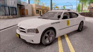 Dodge Charger Silver 2007 Iowa State Patrol для GTA San Andreas - вид спереди