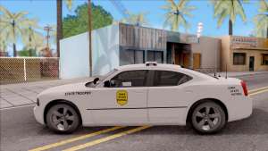 Dodge Charger Silver 2007 Iowa State Patrol для GTA San Andreas - вид сбоку