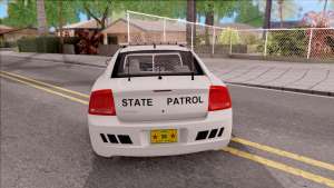 Dodge Charger Silver 2007 Iowa State Patrol для GTA San Andreas - вид сзади