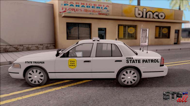 Ford Crown Victoria 2009 Iowa State Patrol для GTA San Andreas - вид сбоку