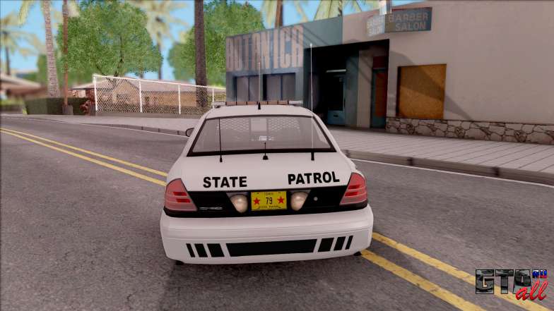 Ford Crown Victoria 2009 Iowa State Patrol для GTA San Andreas - вид сзади