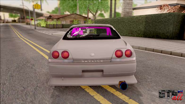 Nissan Skyline R33 Drift Monster Energy для GTA San Andreas - вид сзади