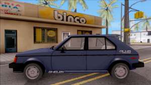 Dodge Shelby Omni GLHS 1986 для GTA San Andreas - вид сбоку