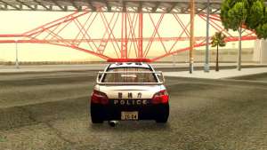 Subaru Impreza WRX STi 2004 Japanese Police для GTA San Andreas - вид сзади