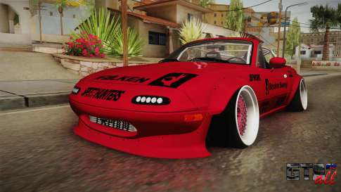 Mazda MX-5 Miata Cabrio Rocket Bunny 1989 для GTA San Andreas - вид спереди