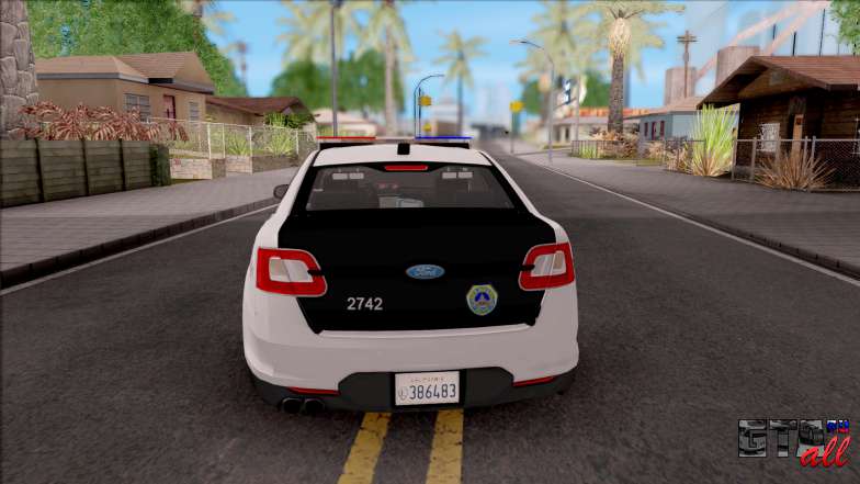 Ford Taurus 2011 Des Moines PD для GTA San Andreas - вид сзади