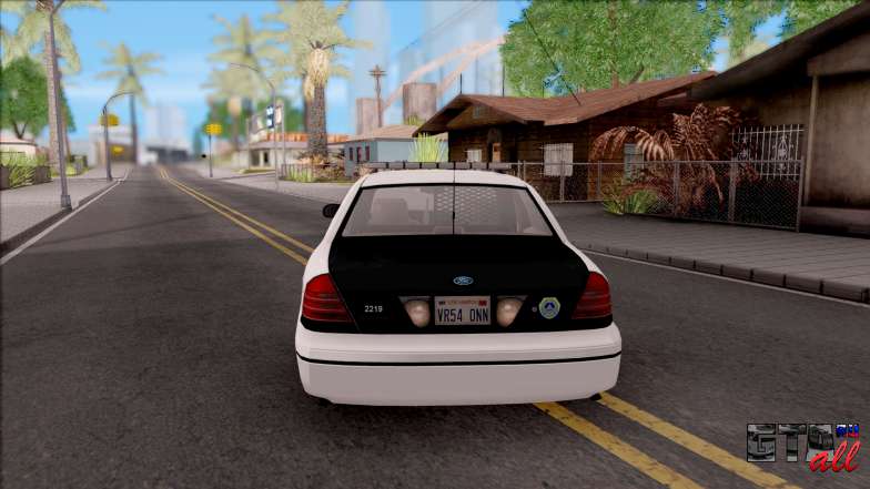 Ford Crown Victoria 2009 Des Moines PD для GTA San Andreas - вид сзади