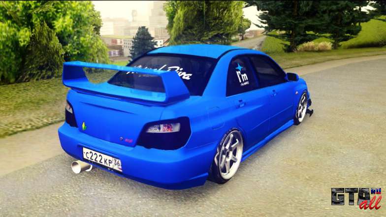 Subaru Impreza WRX STi 2004 (Virtual Diva) для GTA San Andreas - вид сзади