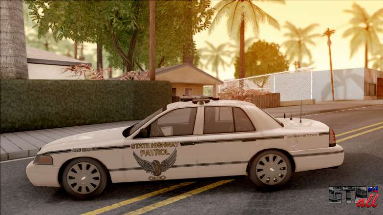 Ford Crown Victoria 2010 OS Highway Patrol для GTA San Andreas - вид сбоку