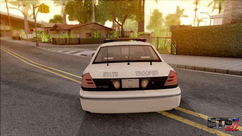 Ford Crown Victoria 2010 OS Highway Patrol для GTA San Andreas - вид сзади