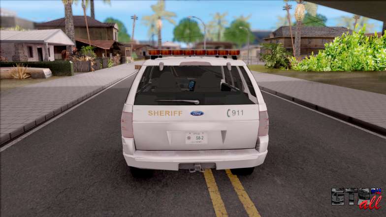 Ford Explorer 2002 Boone County Sheriff Office для GTA San Andreas - вид сзади