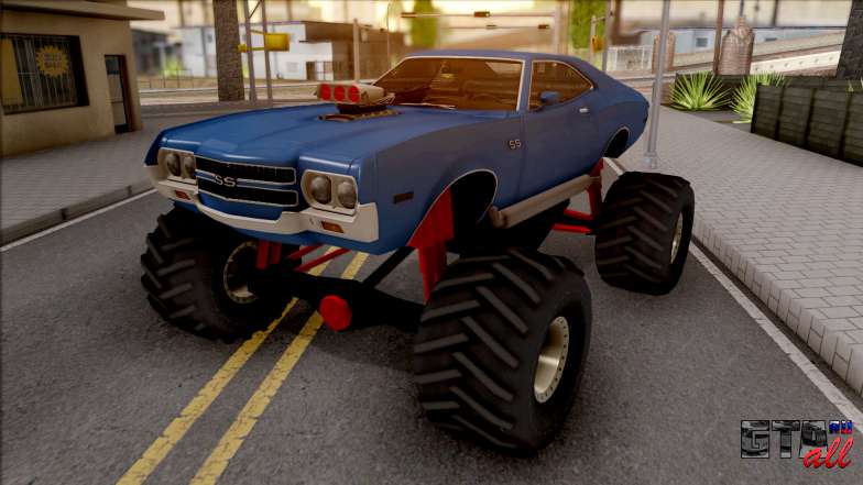 Chevrolet Chevelle SS 1972 Monster Truck для GTA San Andreas - вид спереди