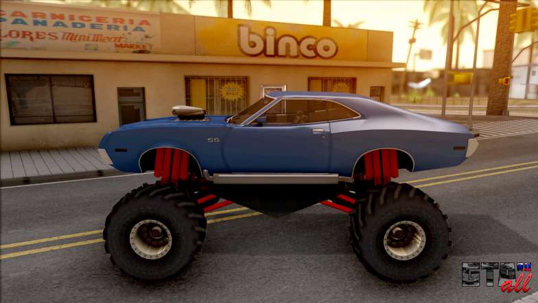 Chevrolet Chevelle SS 1972 Monster Truck для GTA San Andreas - вид сбоку