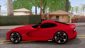 Dodge SRT Viper GTS 2012 для GTA San Andreas - вид сбоку