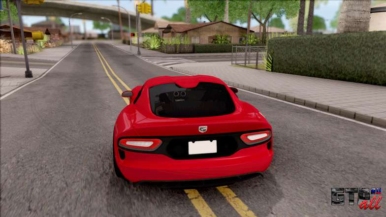 Dodge SRT Viper GTS 2012 для GTA San Andreas - вид сзади