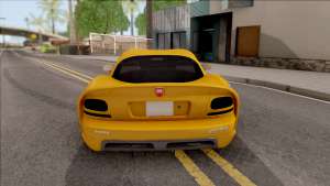 Dodge Viper SRT-10 для GTA San Andreas - вид сзади