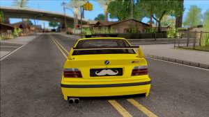 BMW M3 E36 BKworks для GTA San Andreas - вид сзади