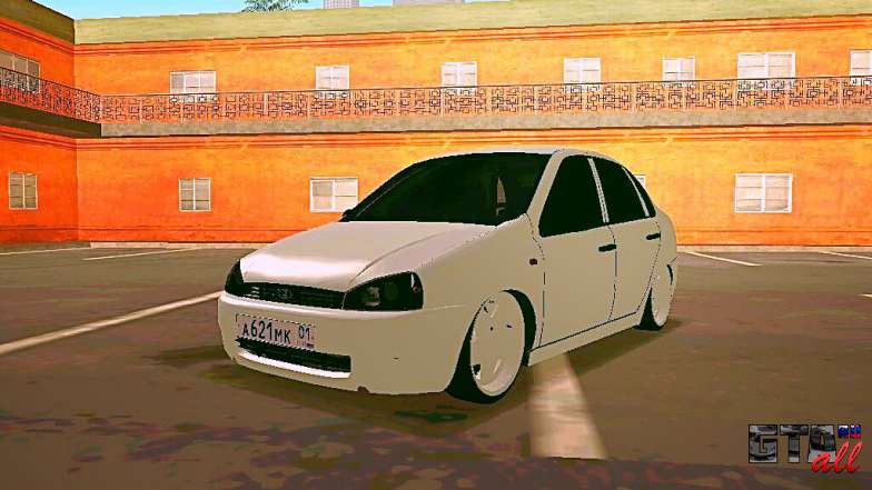 Lada Kalina White для GTA San Andreas - вид спереди