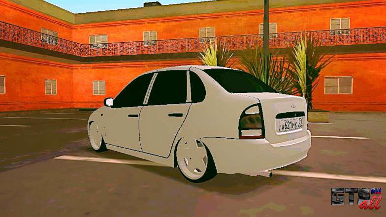 Lada Kalina White для GTA San Andreas - фонари