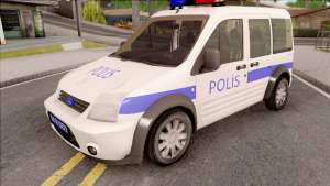 Ford Tourneo Connect 90PS Turkish Police для GTA San Andreas - вид спереди