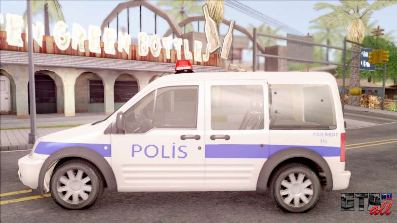 Ford Tourneo Connect 90PS Turkish Police ля GTA San Andreas - вид сбоку