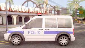 Ford Tourneo Connect 90PS Turkish Police ля GTA San Andreas - вид сбоку