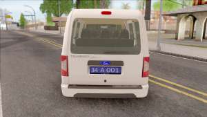 Ford Tourneo Connect 90PS Turkish Police ля GTA San Andreas - вид сзади