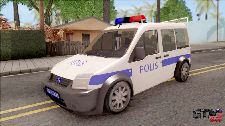 Ford Tourneo Connect K210S Turkish Police для GTA San Andreas - вид спереди