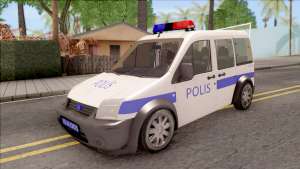 Ford Tourneo Connect K210S Turkish Police для GTA San Andreas - вид спереди