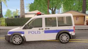 Ford Tourneo Connect K210S Turkish Police для GTA San Andreas - вид сбоку