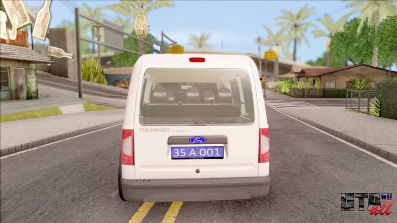 Ford Tourneo Connect K210S Turkish Police для GTA San Andreas - вид сзади