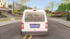 Ford Tourneo Connect K210S Turkish Police для GTA San Andreas - вид сзади