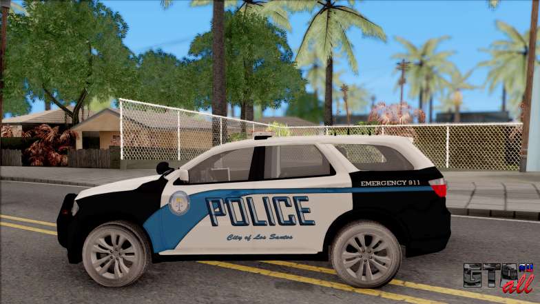 Dodge Durango 2011 Los Santos Police Department ля GTA San Andeas - вид сбоку