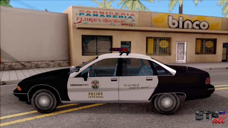 Chevrolet Caprice Police LSPD для GTA San Andreas - вид сбоку