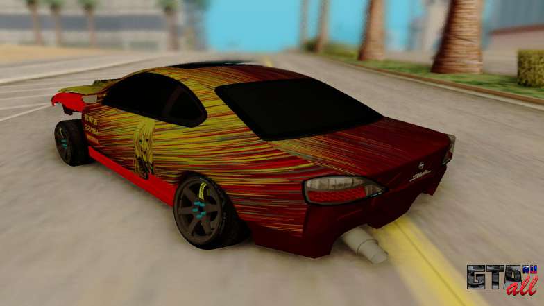 Nissan Silvia S15 для GTA San Andreas - вид сзади