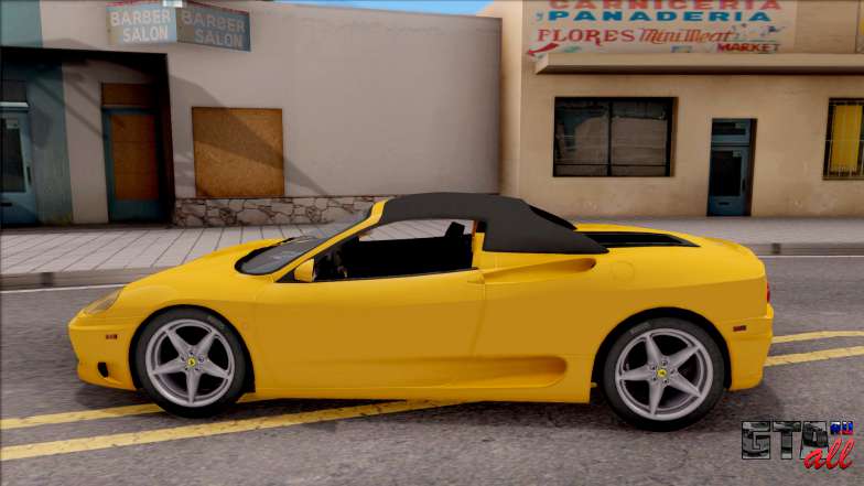 Ferrari 360 Spider US-Spec 2000 HQLM для GTA San Andreas - вид сбоку