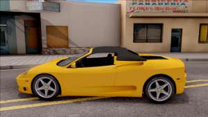 Ferrari 360 Spider US-Spec 2000 HQLM для GTA San Andreas - вид сбоку