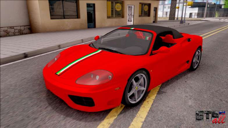 Ferrari 360 Spider US-Spec 2000 HQLM для GTA San Andreas - в красном