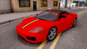 Ferrari 360 Spider US-Spec 2000 HQLM для GTA San Andreas - в красном